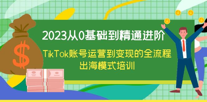 2023从0基础到精通进阶，TikTok账号运营到变现的全流程出海模式培训