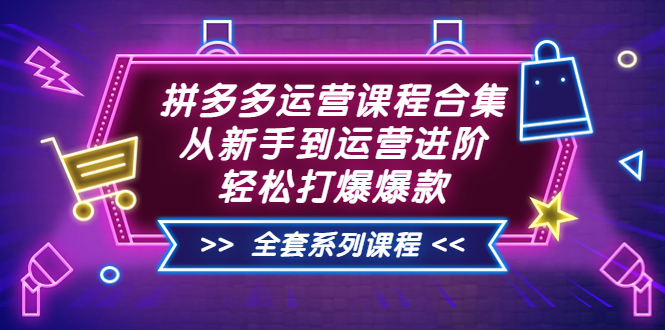 拼多多运营课程合集：从新手到运营进阶，轻松打爆爆款