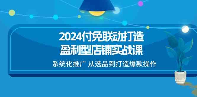 2024付免联动打造盈利型店铺实战课，系统化推广 从选品到打造爆款操作