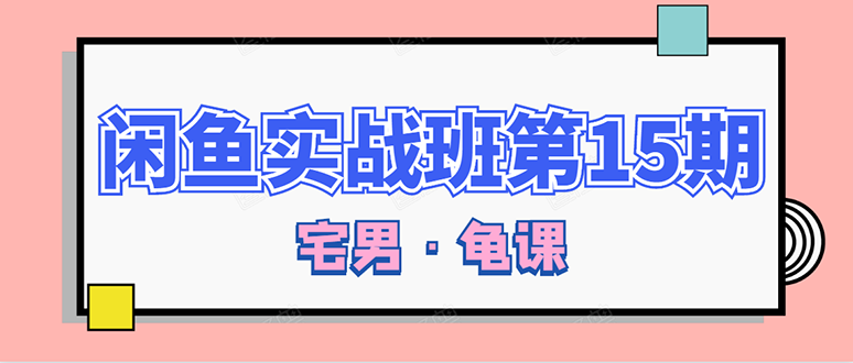 龟课·闲鱼无货源电商课程第15期，一个月收益几万不等【33节视频-无水印】