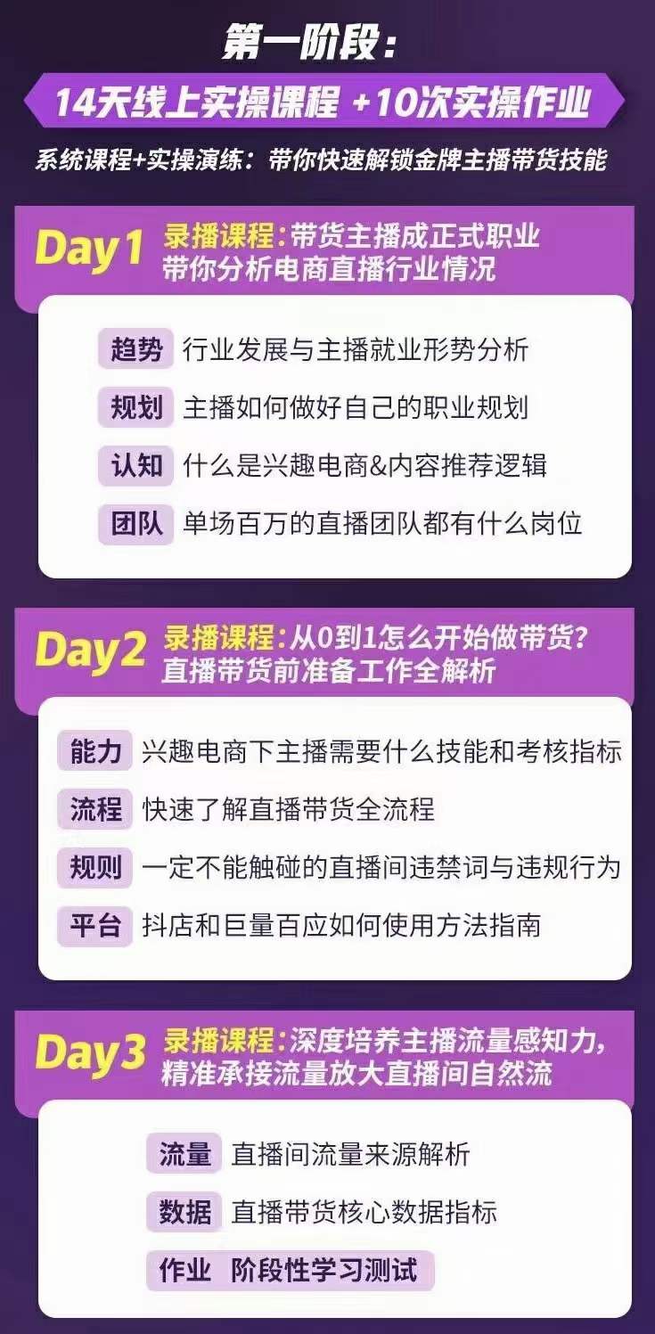 金牌主播实战进阶营 普通人也能快速变身金牌带货主播