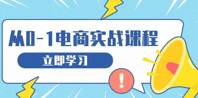 从零做电商实战课程，教你如何获取访客、选品布局，搭建基础运营团队