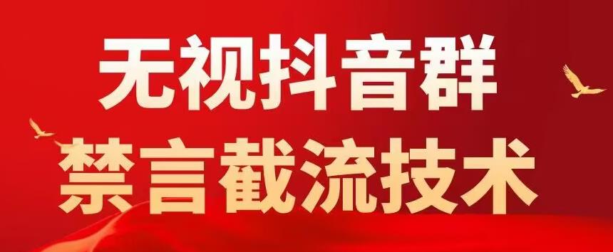 抖音粉丝群无视禁言截流技术，抖音黑科技，直接引流，0封号