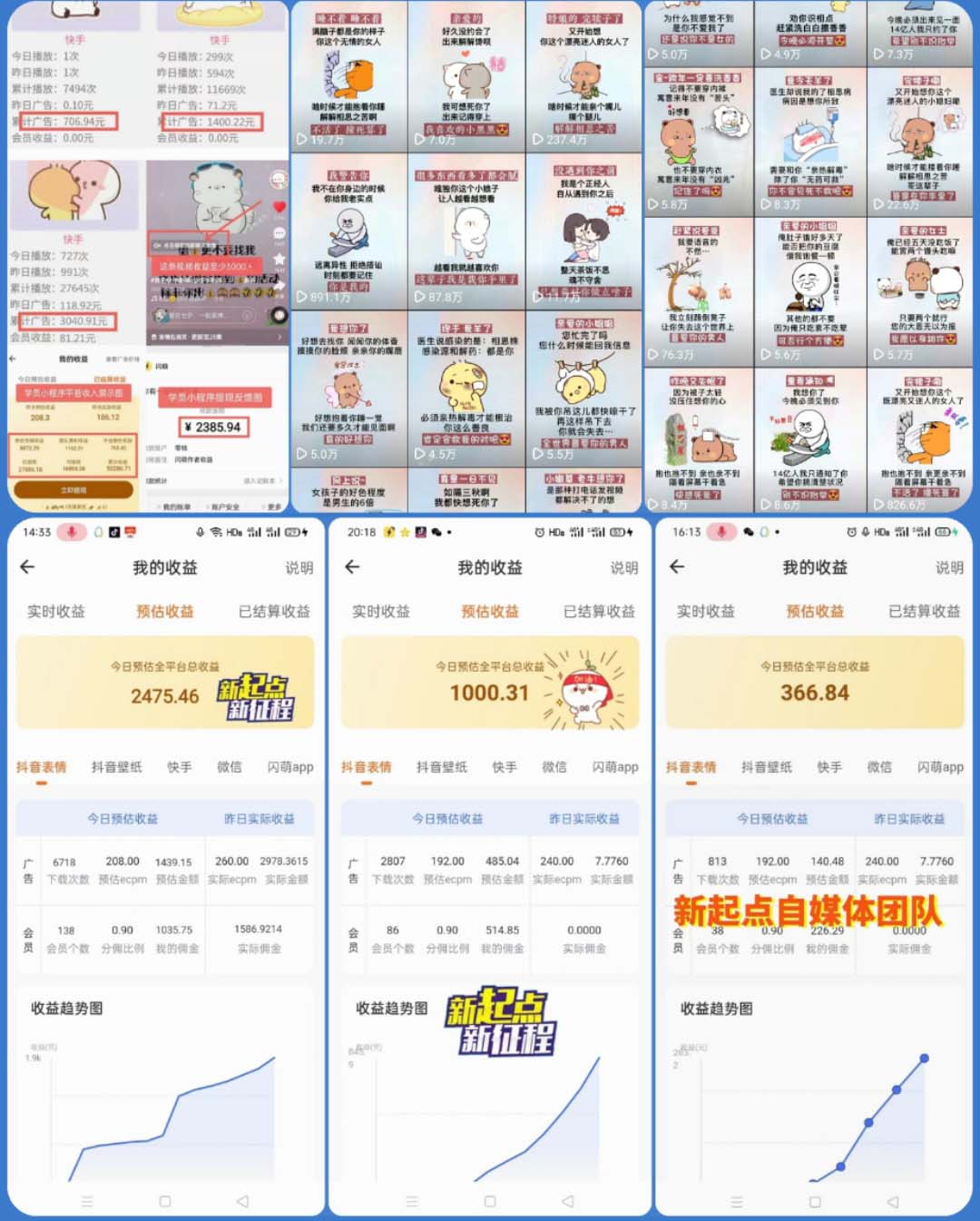 动态背景表情包取图小程序，1万播放量收益10~15元，一条大热门赚几千上万