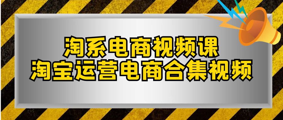 淘系-电商视频课，淘宝运营电商合集视频