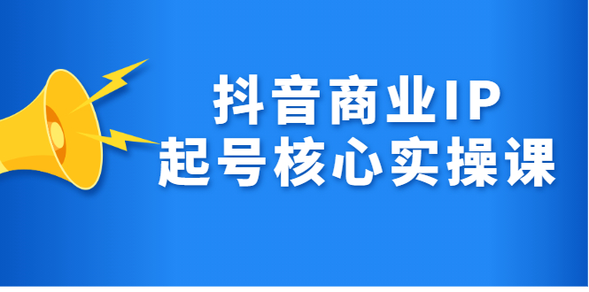 抖音商业IP起号核心实操课，带你玩转算法，流量，内容，架构，变现