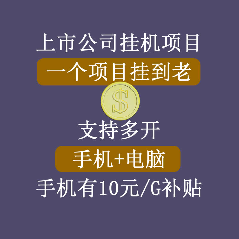 【上市公司】睿思挂机项目，一个项目挂到老，支持手机+电脑+虚拟机多开