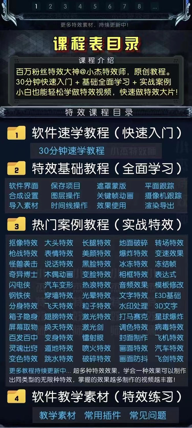 1000w粉丝大佬的特效课·从零快速学特效视频，快速入门