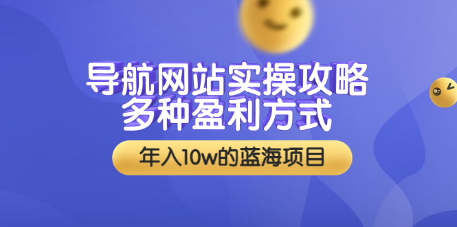 导航网站实操攻略，多种盈利方式，年入10w的蓝海项目