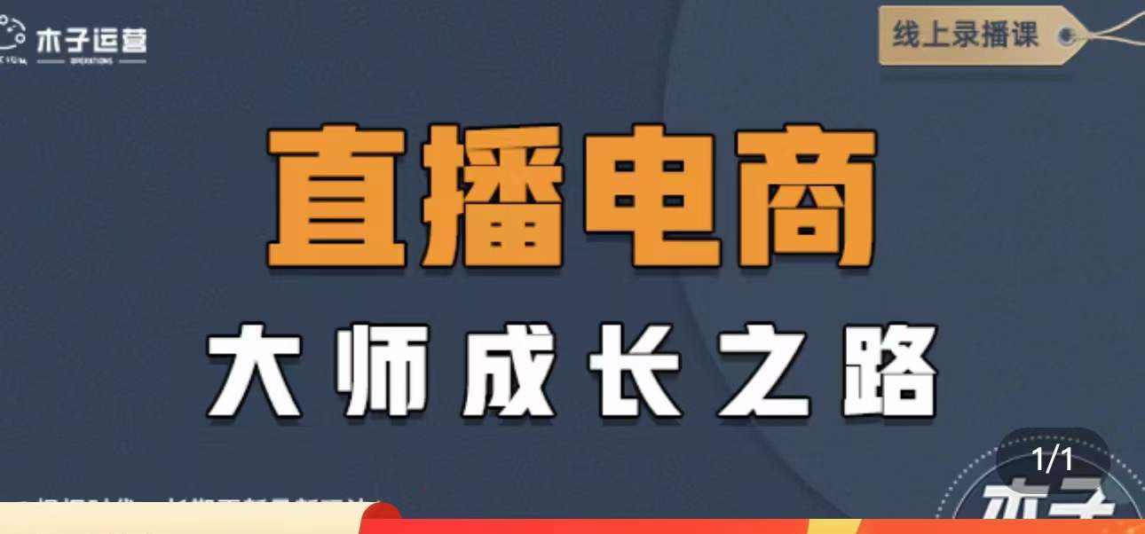 直播电商高手成长之路：教你成为直播电商大师，玩转四大板块