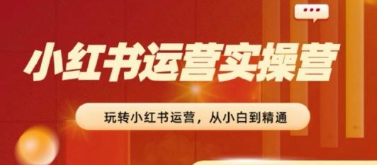 2024小红书运营实操营，?从入门到精通，完成从0~1~100