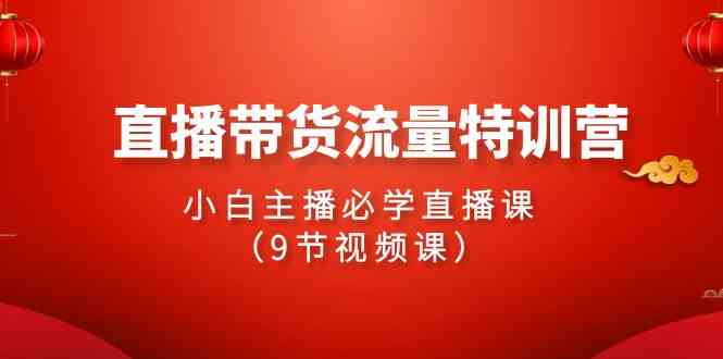 2024直播带货流量特训营，小白主播必学直播课