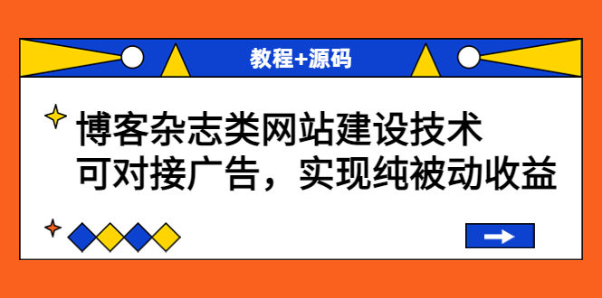 博客杂志类网站建设技术，可对接广告，实现纯被动收益