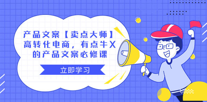 产品文案【卖点 大师】高转化电商，有点牛X的 产品文案必修课