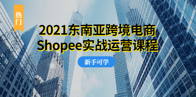 2021东南亚跨境电商Shopee实战运营课程，0基础、0经验、0投资的副业项目