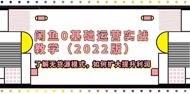 闲鱼0基础运营实战教学了解无货源模式，如何扩大提升利润